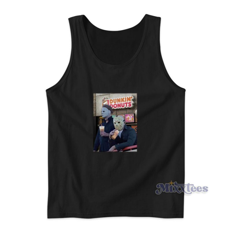 Michael Myers And Jason Voorhees Drink Dunkin Donuts Tank Top