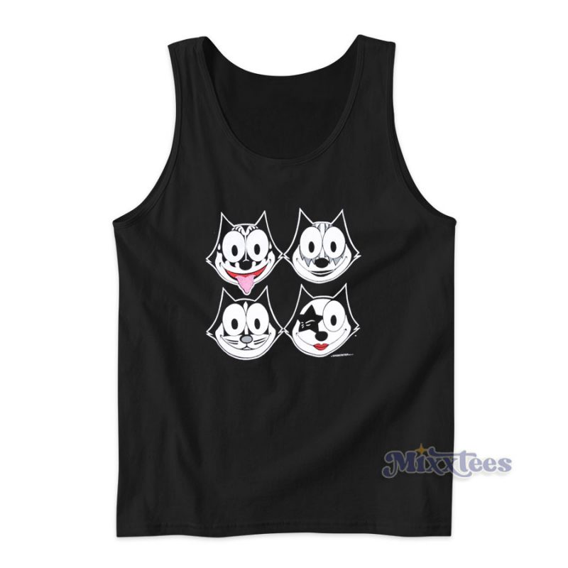 Felix The Cat Kiss Parody Tank Top For Unisex Mixxtees