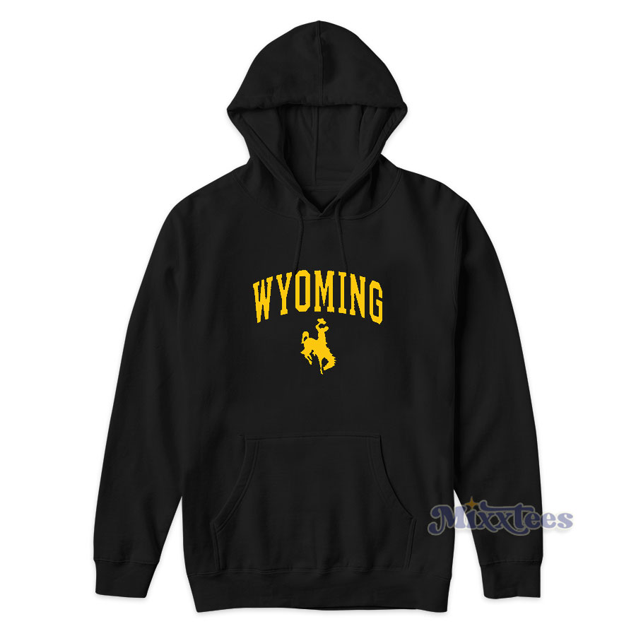 Wyoming Cowboys Traditional Distressed Hoodie - Ash