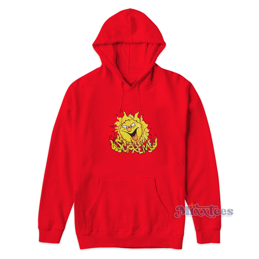 Supreme Sun Tee Red Hoodie for Unisex - Mixxtees.com