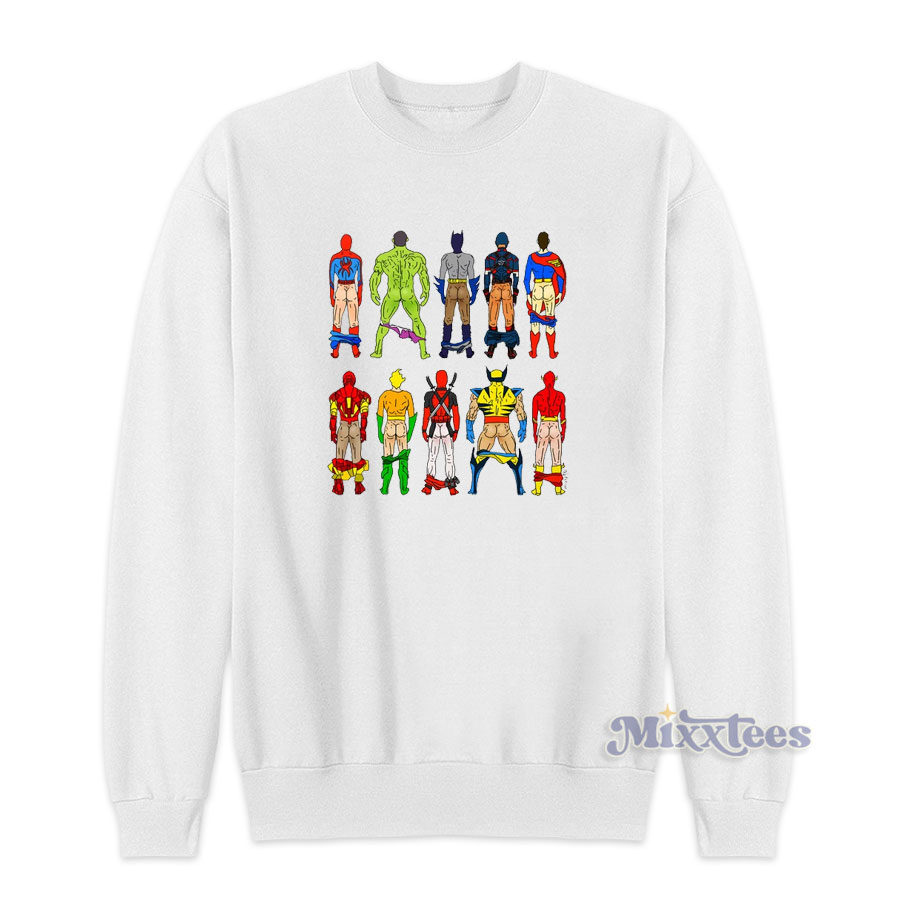 GRAB IT FAST Superhero Butts Sweatshirt for Unisex Mixxtees