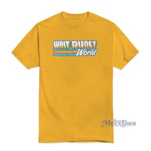 Disney Adult Shirt - Retro Walt Disney World Logo - YELLOW