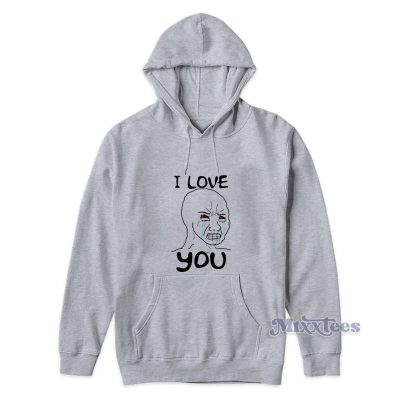 Simp I Love You Funny Crying Wojak Meme Hoodie - Mixxtees.com